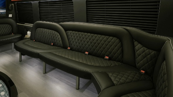 Interior of Victorville Party Bus Company's 15 Passenger Party Bus in Apple Valley