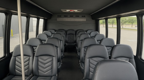 Interior of Victorville Party Bus Company's 25 Passenger Mini Bus in Victorville