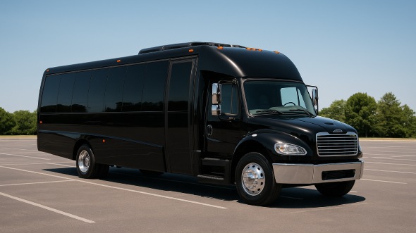 Exterior of Victorville Party Bus Company's 25 Passenger Party Bus in Apple Valley
