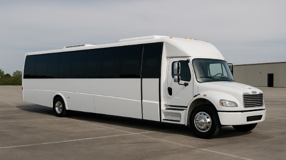 Exterior of Victorville Party Bus Company's 25 Passenger Party Bus in San Bernardino
