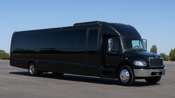 Exterior of Victorville Party Bus Company's 28 Passenger Party Bus in Apple Valley