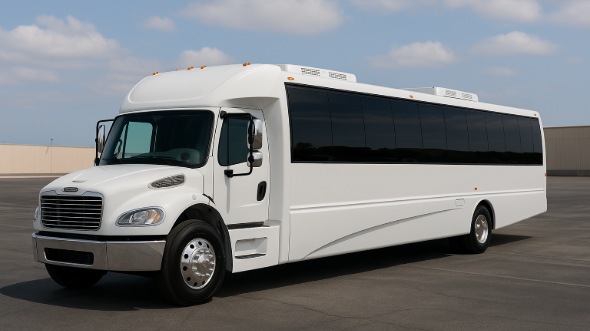 Exterior of Victorville Party Bus Company's 28 Passenger Party Bus in Colton