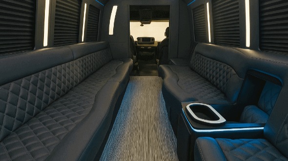 Interior of Victorville Party Bus Company's 28 Passenger Party Bus in Palmdale