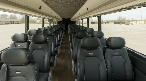 Interior of Victorville Party Bus Company's 35 Passenger Mini Bus in Victorville