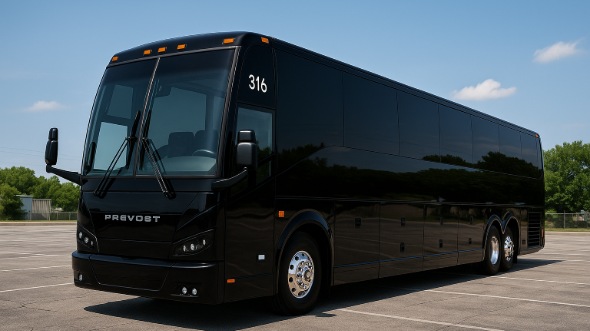 Exterior of Victorville Party Bus Company's 40 Passenger Party Bus in Apple Valley