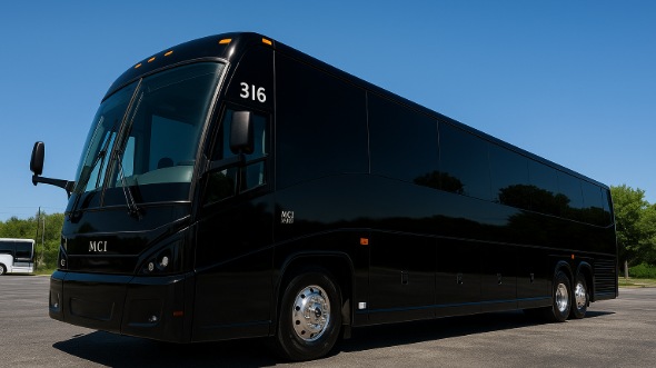 Exterior of Victorville Party Bus Company's 40 Passenger Party Bus in San Bernardino