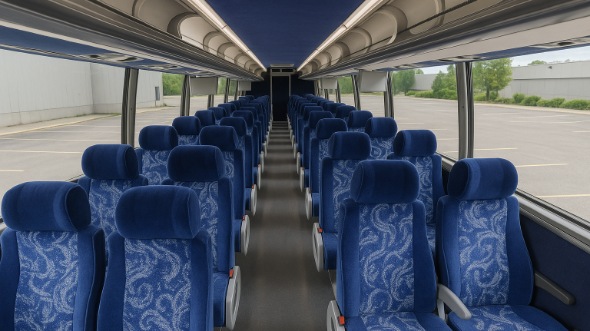 Interior of Victorville Party Bus Company's 44 Passenger Charter Bus in Victorville
