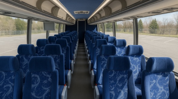 Interior of Victorville Party Bus Company's 45 Passenger Charter Bus in Victorville