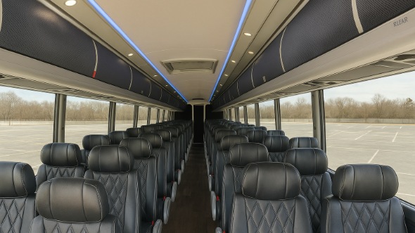 Interior of Victorville Party Bus Company's 46 Passenger Charter Bus in Victorville