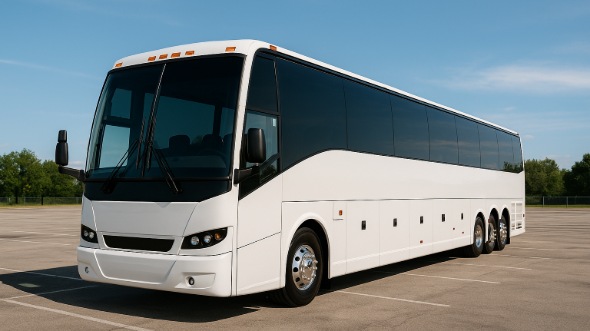Exterior of Victorville Party Bus Company's 50 Passenger Party Bus in Apple Valley