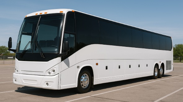 Exterior of Victorville Party Bus Company's 51 Passenger Charter Bus in Victorville