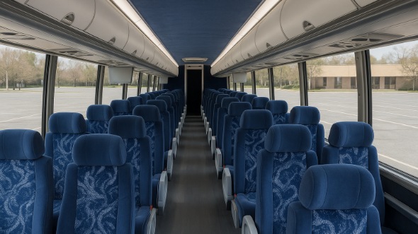 Interior of Victorville Party Bus Company's 55 Passenger Charter Bus in Victorville