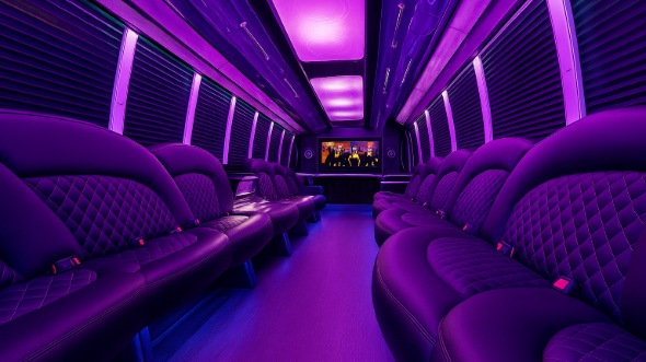 victorville 20 passenger party bus interior