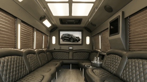 victorville 30 passenger party bus inside
