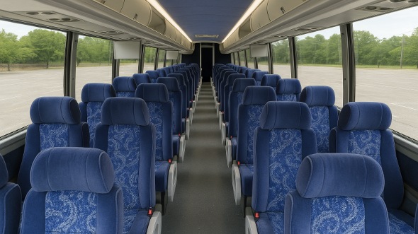 54 passenger charter bus interior